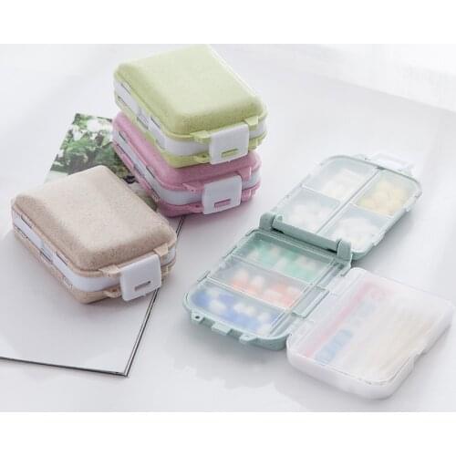 Travel Pill Case Medicine Storage Organizer Container Three-layer Folding Storage Pill Box Independent Lattice Pill Box