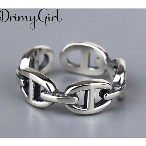 Luxury Brand Hollow Chains Rings For Women Wedding Statement Jewelry Valentines Gifts Lover Finger Ring 2021