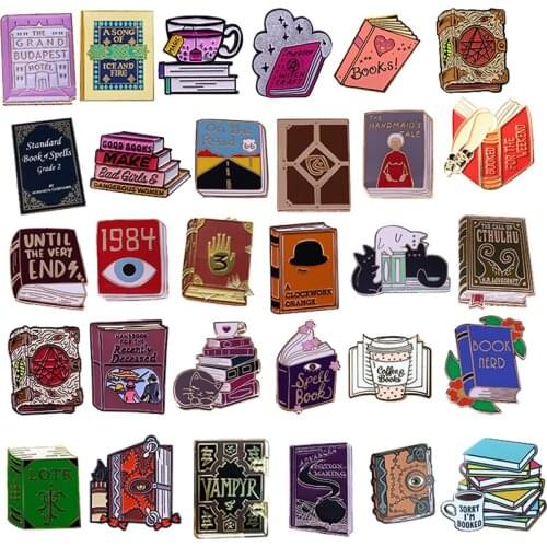 Books Enamel Pin Magic witchcraft n wizardring Film Material Badge Reading Lovers Gift