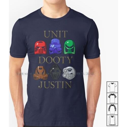 Unit , Dooty And Justin T Shirt 100% Cotton Bionicle Tahu Gaali Lewa Pohatu Onua Kopaka