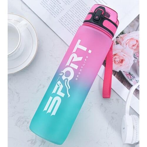 1000ml Outdoor Water Bottle Gym Sport Bottle Hiking Camping big travel Plastic drink bottle Portable Leakproof BPA Free