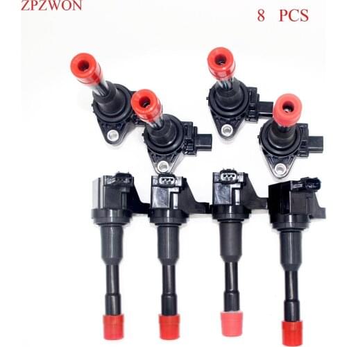 Original Quality 8pcs Ignition Coil For Honda Civic 7 8 VII VIII JAZZ FIT 2 3 II III 1.2 1.3 1.4 30520-PWA-003 30521-PWA-003