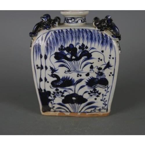 Rare QingDynasty porcelain VASE,Lotus&mandarin ducks,Hand-Painted crafts,Decoration,collection&Adornment,Free shipping