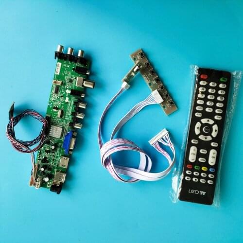 Kit For LP140WH2-TLA2/LP140WH2-TLFA controller board digital DVB-T DVB-T2 LED USB VGA TV 1366X768 Signal 40pin HDMI AV remote