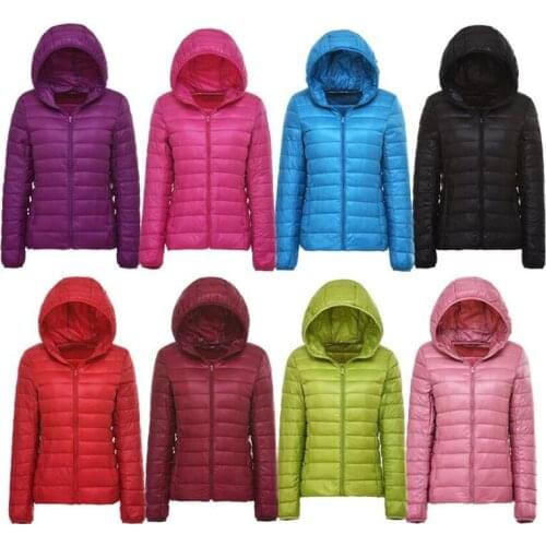 Spring Autumn Women Ultralight Thin Down Jacket White Duck Down Hooded Jackets Warm Winter Coat Parka Female Portable Outwear