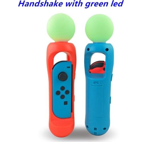 L+R Nintendos Switch Somatosensory Game Playing Grip Handgrip Handle Grip For Nintend Switch NS Joycon Joy-con With Green Light