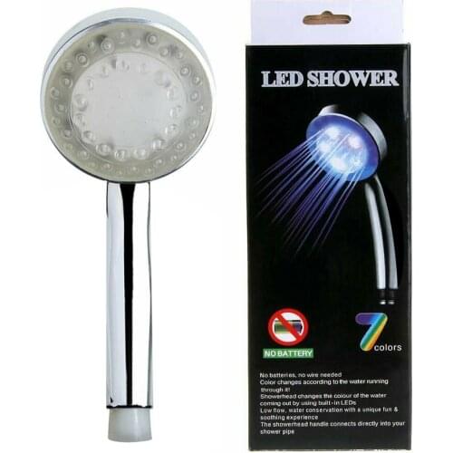 Multi Color 7 Colors Changing LED Bright Light Hydropower Shower Head WATER-SAVING DESIGN Water Bathroom