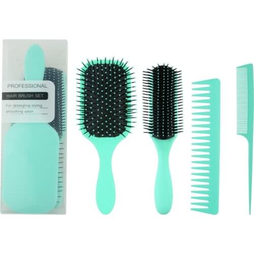 Detangling Hair Hrush Hair Comb Set Detangler Hairbrush Curly Hair Barber Accessories Hair Care Styling Tools Barber Accessories