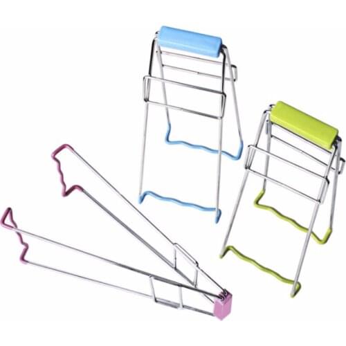 Stainless Steel Anti-skid Dip Plastic Pick-up Tray, Bowl Clamp, Plate Holder, Pan Clip, Hot Clay Pan Holder, Kitchen Utensil