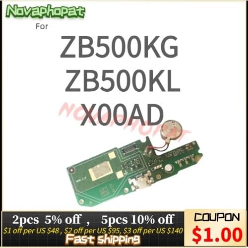 Novaphopat Original For ASUS Zenfone Go ZB500KL ZB500KG USB Dock Charging Port Charger Plug Flex Cable MIC Microphone Board