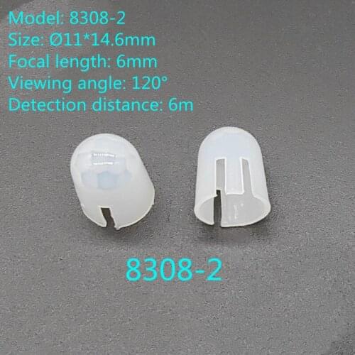 PIR sensor HDPE plastic fresnel lens 8308-2 dome shape human body infrared fresnel lens 11*14.6mm focal length 6 mm