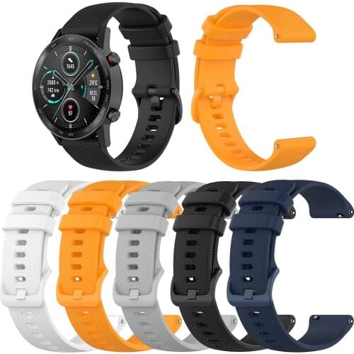 Breathable Silicone Sports Watchband Business Adjustable Bracelet Strap Smart Watch Accessories for Huawei Honor Magic Watch