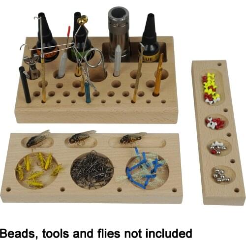 Riverruns Fly Tying Thread Spool Stand Nature Wood Spool Tying Tools Station Hand Made Fly Tying Tool New