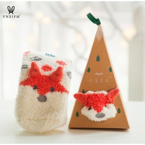 VNXIFM Christmas Gifts Cute Little Pets Furry Socks Comfortable Soft Warm Womens Socks Autumn Winter Fashion New Womens Socks