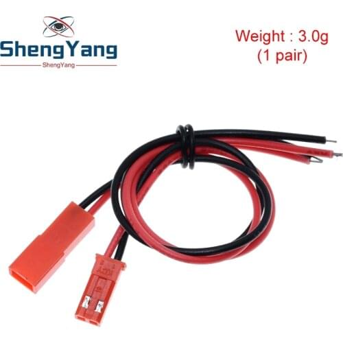 ShengYang 1 Pairs JST Connector Plug Cable Male+Female for RC Battery