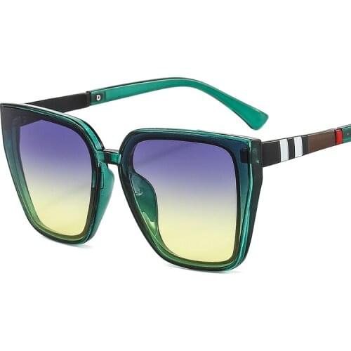 2021 New Fashion Cat Eye Sunglasses Women Men Gradients Leopard Black Sun Glasses Vintage Brand Designer Colorful Lens Frame