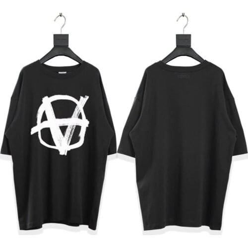 VETEMENTS High street new VTM vehicles short sleeve OS loose casual hip hop lovers short sleeve t-shirt men and women fashion