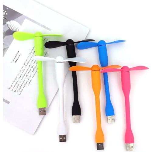 Creative USB Fan Flexible Bendable Mini Fan for Power Bank Laptop PC AC Charger Computer Portable Cooler Summer Gadget