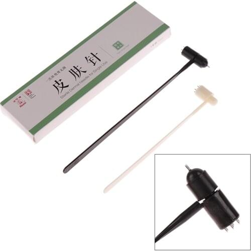 1pcs Traditional Medical Double Head Plum Blossom Needle Skin Needle Seven Star Needle Blood Dermal Needle Acupuncture Treatment