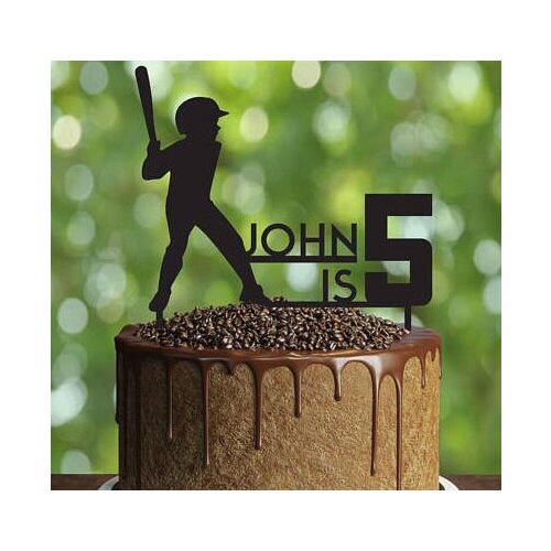 Personalized name Baseball BOYS birthday Acrylic cake toppers wedding christening baby shower baptism party decorations