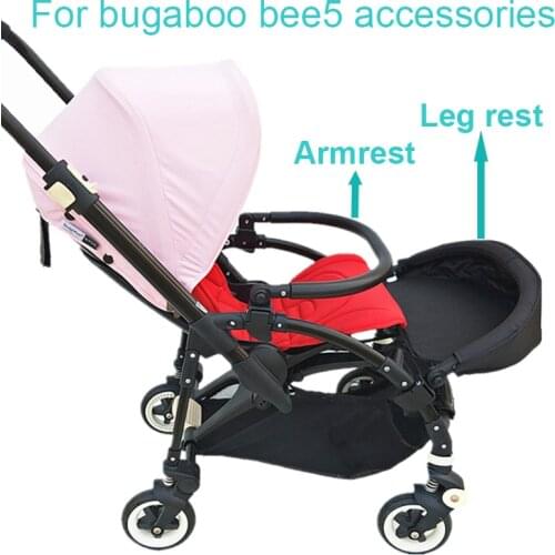 1:1 Baby Stroller Accessories Extend Foot Pedal Footboard and Armrest PU Bumper for Bugaboo Bee5 Bee3