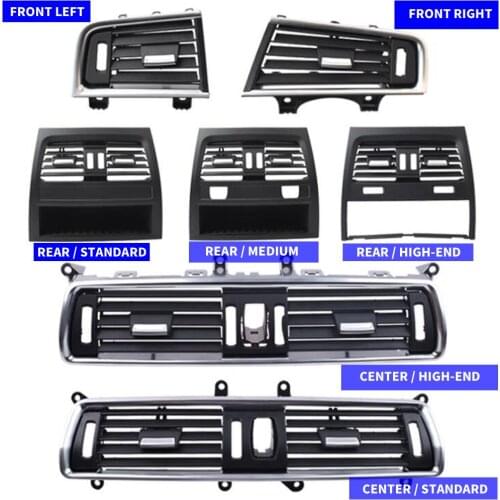 LHD Car Front Left Right Center Central Rear A/C Air Conditioner Chrome Outlet Vent Panel Grille For BMW 5 Series GT 528 535 F07