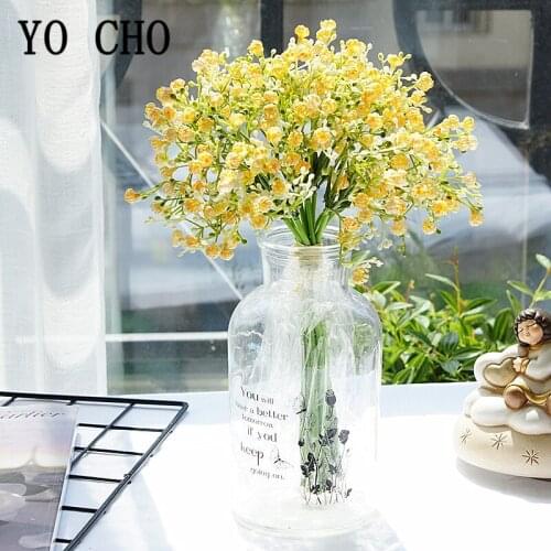Babysbreath Plastic Artificial Flowers White Gypsophila DIY Branch Babies Breath Fake Flower for Wedding Home Living Room Decor