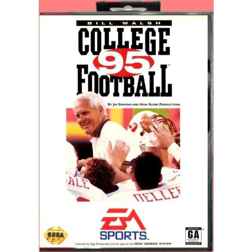 Billwalsh college football 95 16 Bit MD Game Card Include Retail Box For Sega Genesis & Mega Drive