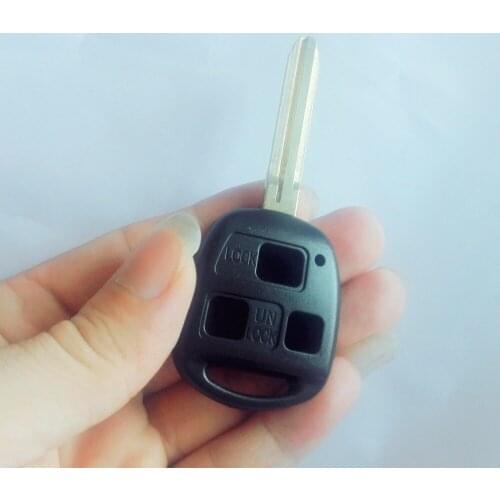 5PCS With LOGO 3 BUTTON REMOTE KEY FOB CASE for TOYOTA CAMRY RAV4 Corolla PRADO YARIS