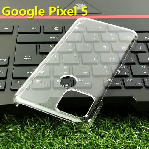 For Google Pixel 5 Phone Case Crystal Invisible Hard PC Cover Clear Cases Protect Back Shell