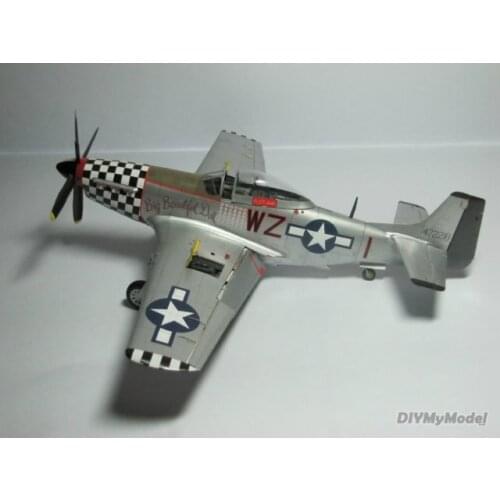DIYMyModeI Harlems p-51da Mustang fighter DIY Handcraft Paper Model KIT Handmade Toy Puzzles Gift Movie props