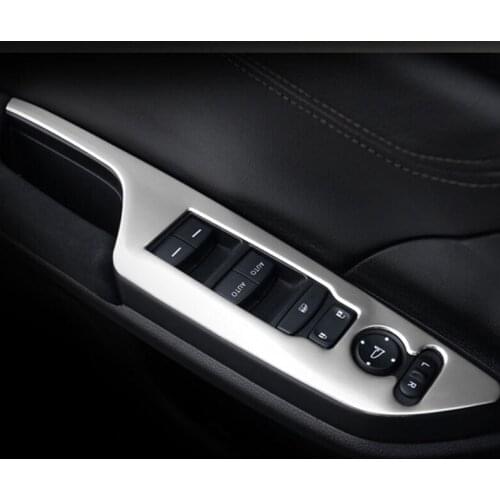 For Honda Insight 2018 2019 Stainless steel Door Window glass Lift Control Switch Panel Cover Trim car styling Accessories 4pcs