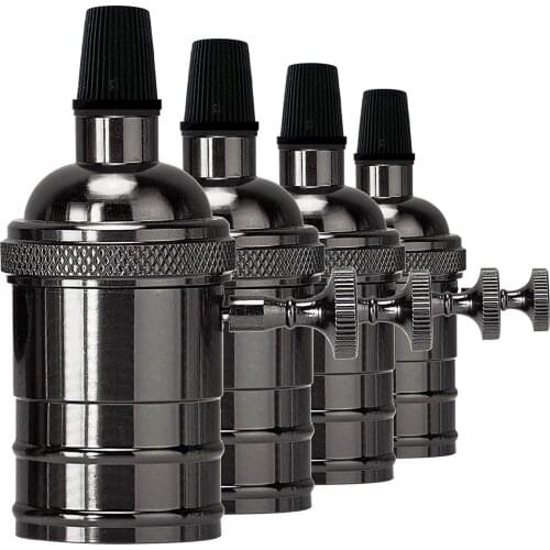 IWHD Portalamparas Vintage E27 Socket Lamp Base With Switch Edison Lamp Holder E27 Bulb Holder Socket 110-220v