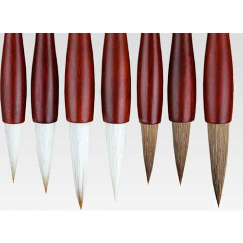Top Quality Chinese Calligraphy Brushes Pen Weasel Hair Woolen Hairs Regular Script Writing Brush Running Script Pen Set Escolar
