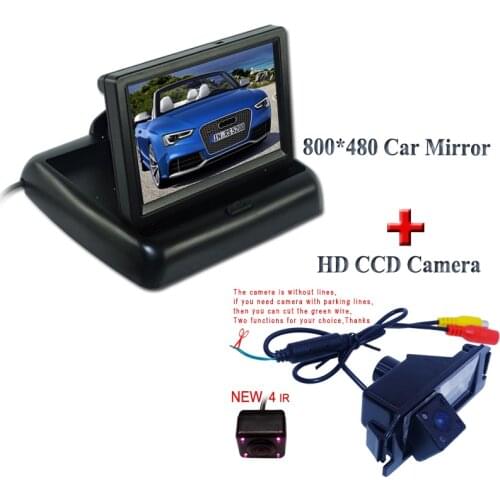Collocation car reversing camera suit include 4 IR specia+lcd 4.3"car display monitor for HYUNDAI I30 for KIA soul
