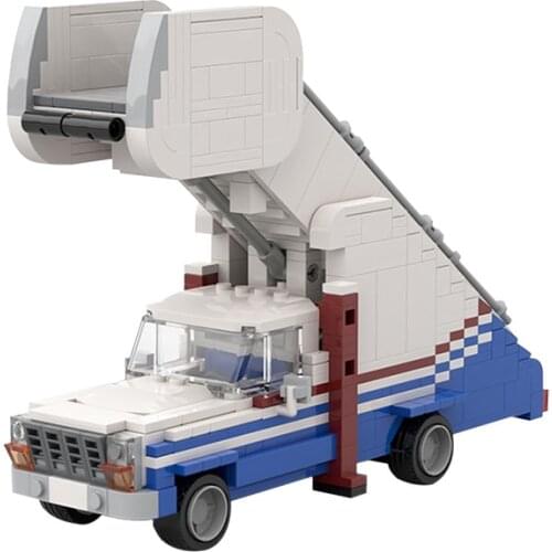 MOC Stair Plane Car Modal City Building Blocks Aircraft Passenger Elevator Vehicle Brick DIY Education Toy For Kid Birthday Gift