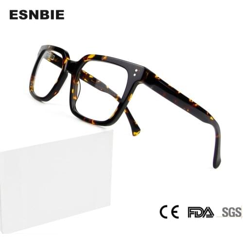 Big Square Glasses Frame Men Optical Women Acetate Myopia Prescription Eyeglasses Oculos Masculino 2021 Full Spectacles Eyewear