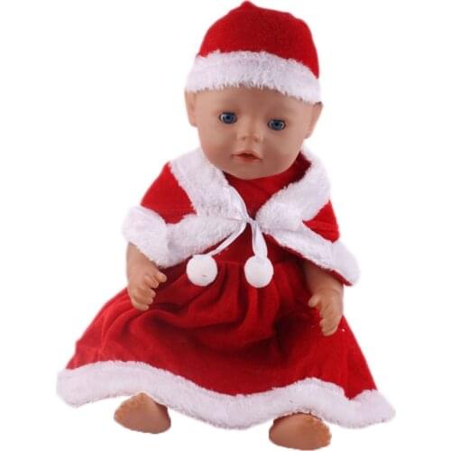 Doll Clothes Fashionable Christmas Gift Skirt For 18 Inch American Doll & 43 Cm Born Doll For Generation Toy