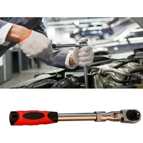 72-Tooth Extendable Flex-Head Ratchet Wrench 1/4 3/8 & 1/2-Inch Drives Carbon Steel Auto Mechanics/Confined Spaces