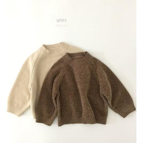 Baby Boy Sweater 2020 Winter New Kids Causal Solid Pullover Sweaters Toddlers Clothing O-Neck Regular Chenille Sweater for Boy