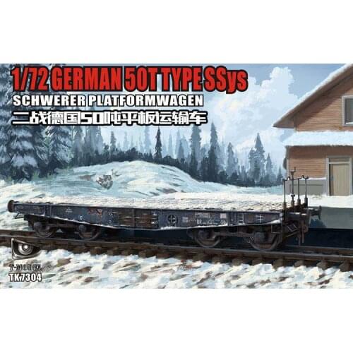 T-Model TK7304 1:72 GERMAN 50T TYPE SSys schwerer platformwagen