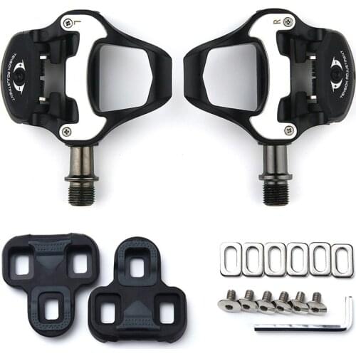 Aluminum alloy road bike bicycle pedal seal bearing + DU self-locking pedal with LOOK KEO lock cleat riding equipment