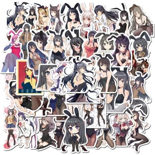10/30/50Pcs Hentai Waifu Anime Stickers Sexy Girl Material Vinyl Decal for Laptop Suitcase Styling Home Deocr Sticker Toys