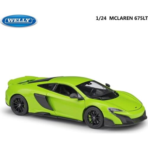 WELLY 1:24 Scale Diecast Vehicle MCLAREN 675LT Simulator Model Car Metal Sports Car Alloy Toy Car For Children Gift Collection