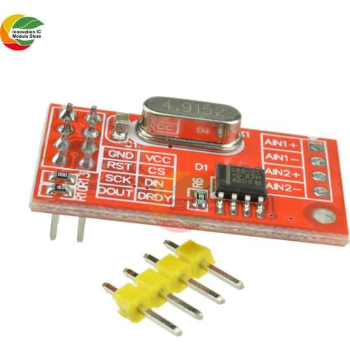 Ziqqucu AD7705 Dual 16 bit ADC Data Acquisition Module Input Gain Programmable SPI Interface
