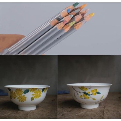 10PC Pottery Underglaze Colored Pencil Ceramic DIY Painting Hand-painted Hook Line Underglaze Colored Lead Chalk Clay Tool Glaze
