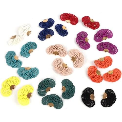 10pcs/lot 45x25mm Korea Suede Floral Tassel Charms Mini Tassels For Keychain Cellphone Jewelry Making Craft DIY Earring Findings