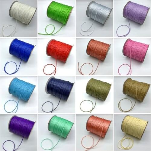 10yards 1.5mm Colorful Waxed Cotton Cord Waxed Thread Cord String Strap Necklace Rope For Jewelry Making For Shamballa Bracelet