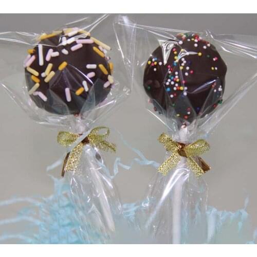 100pcs Transparent Flat Open Top Small Plastic Cellophane Bags Candy Lollipop Cookies Packaging Gift Bags Wedding Party Decor