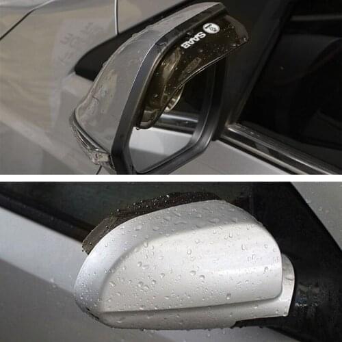 2Pcs for Saab 9-3 9-5 Car Rearview Mirror Rain Eyebrow Auto Car Rear View Side Rain Shield Snow Guard Sun Visor Shade Protector